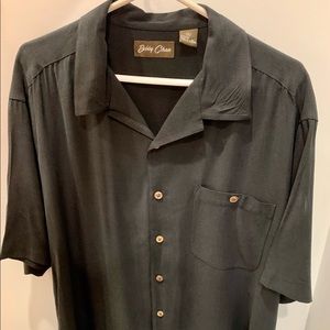 Bobby Chan Black silk shirt